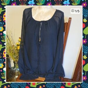 Nwt Navy Blouse Size Xxl